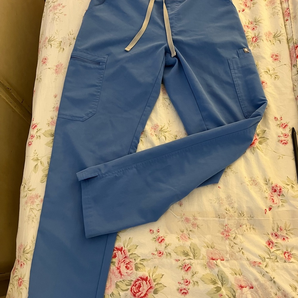Figs Technical Collection Blue Scrub Pants